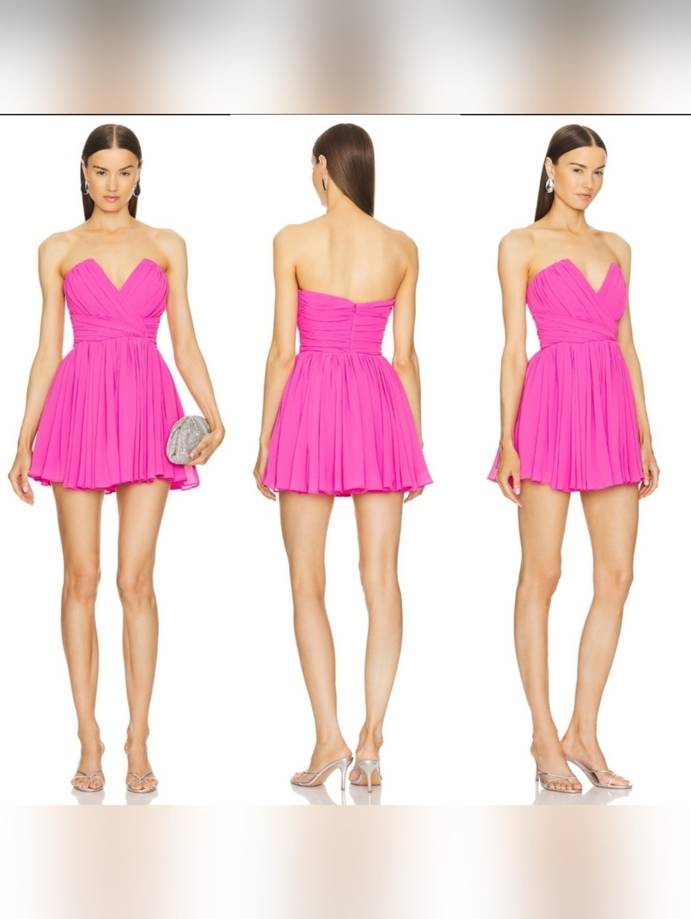 Michael Costello x REVOLVE Calla Mini Dress in Hot Pink M